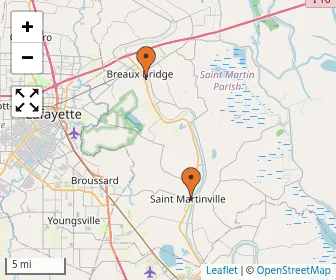 Area schools map
